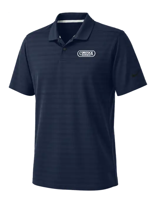 Nike Navy Dri-FIT Vapor Jacquard Polo w/Comstock Resources Logo