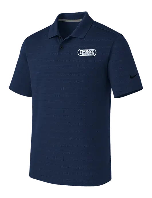 Nike Navy Dri-FIT Vapor Jacquard Polo w/Comstock Resources Logo