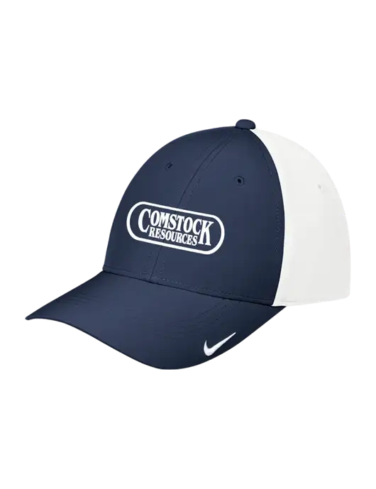 Nike Navy/White Dri-FIT Legacy Cap w/Comstock Resources Logo