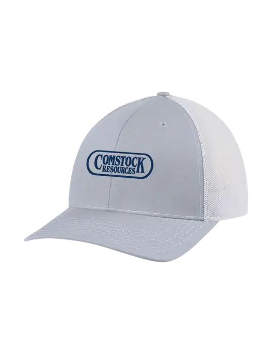 Richardson Adjustable Snapback Original 112 Trucker Cap Light Heather Grey w/White Mesh w/Comstock Resources Logo