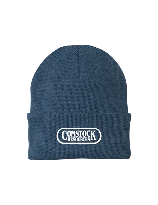 Dark Slate Knit Cap w/Comstock Resources Logo
