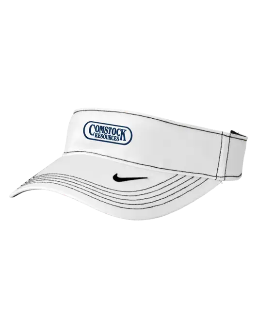 Nike White Dri-FIT Ace Visor w/Comstock Resources Logo